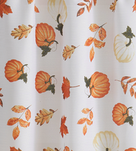 Kate Aurora Autumn Leaves Fall Harvest Pumpkins & Leaves Thanksgiving Fabric Tablecloth - 6-8 Chairs