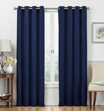GoodGram 2 Pack: Hotel Thermal Grommet 100% Blackout Curtains - 52 in. W x 84 in. L, Cambridge Navy