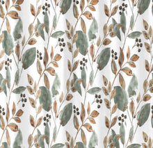 Kate Aurora Kali Autumn Botanical Retreat Fall Fabric Shower Curtain - Standard Size