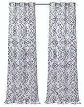 Kate Aurora Living 2 Pack Reversible Geometric Room Darkening Grommet Curtains - 38 in. W x 84 in. L, Lavender/Purple