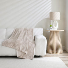 Kate Aurora Ultra Soft & Plush Hypoallergenic Pascal Leaf Accent Fleece Throw Blanket - 50" x 60"