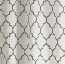 Kate Aurora Extra Long Fallon 2 Piece Sheer Lattice Design Grommet Top Lattice Window Curtain Panels - 112 in. Long - Camel