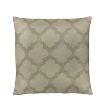 Kate Aurora Maison Textured Quatrefoil Clover 18" X 18" Filled Accent Throw Pillow - Camel
