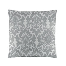 Kate Aurora Cleopatra Damask Embossed 18" X 18" Filled Accent Throw Pillow - Silver
