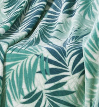 Kate Aurora Living Tropical Palm Aqua & Teal Hypoallergenic Ultra Soft & Plush Throw Blanket