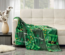 Kate Aurora St. Patrick's Day Shamrock Ultra Soft & Plush Oversized Accent Throw Blanket - 50 In W X 70 In. L