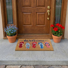 Kate Aurora Summer Fun Flip Flops Bristled Coir Outdoor Welcome Mat - 18"x30"
