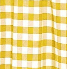 GoodGram Buffalo Check Gingham Custom Window Curtain Treatments - Tiers 29 in. W x 36 in. L, Yellow