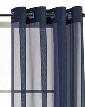GoodGram Basic Home Grommet Top Sheer Single Window Curtain - 52 in. W x 90 in. L, Navy