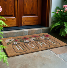 Kate Aurora Dainty Spring Bouquets Bristled Coir Outdoor Welcome Home Mat - 18"x30"