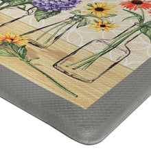Kate Aurora Anti Fatigue Memory Foam 18" X 30" Garden Blossom Floral Kitchen Floor Mat