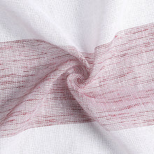 Kate Aurora Seaside Chic Cabana Metallic Striped Fabric Shower Curtains - Red