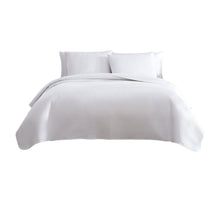 Kate Aurora Basic Bedding Euro Chic 3 Piece Quilt & Pillow Shams Set , White - Queen