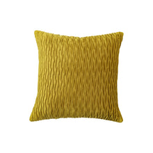 Kate Aurora Overfilled Crushed Velvet 1 Piece Zippered Christmas Accent Throw Pillow - 18" x 18" - Gold