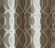 Kate Aurora Royal Living 2 Pack Venetian Semi Sheer Lattice Grommet Top Curtain Panels - Taupe