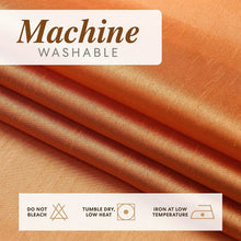 GoodGram Montauk Accents 2 Pack Ultra Luxurious Faux Silk Sheer Grommet Top Curtain Panels - 52 in. W x 84 in. L, Orange