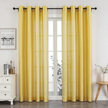 GoodGram 2 Pack: Victoria Classics Faux Silk 84 in. L Grommet Curtains - 52 in. W x 84 in. L, Yellow