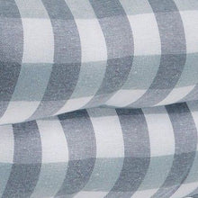 Kate Aurora Set of 2 Country Farmhouse Plaid Stain/Water Resistant Chair Cushions - Gray