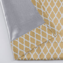 Kate Aurora 2 Pack Amari Contemporary Lattice Light Filtering Grommet Top Window Curtain Panels - Yellow