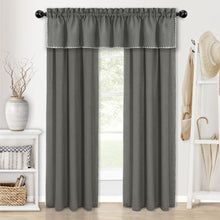 Kate Aurora Complete Coastal Hamptons Living Rod Pocket Textured Semi Sheer 3 Piece Window Curtain & Valance Set - 84 in. Lon