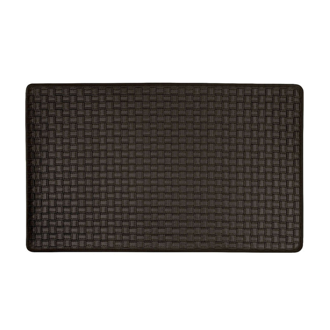 Kate Aurora Heavy Duty Embossed Non Slip Memory Foam Kitchen Mats - 30in W x 18in L, Black