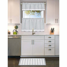 Kate Aurora Country Farmhouse Oversized Premium Anti Fatigue Memory Foam Kitchen Floor Mat - 18 in. W x 30 in. L, Gray & Whit