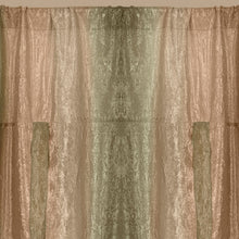 GoodGram Ombre Crushed Satin Sheer Single Window Curtains & Valances - 50 in. W x 63 in. L Single Tie Up Shade, Earth
