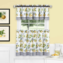 Kate Aurora Country Lemons Complete Cafe Style Kitchen Curtain Tier & Valance Set - 58 in. W x 36 in. L