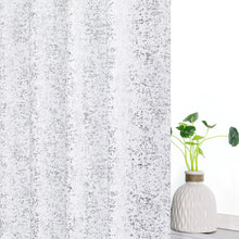 Kate Aurora 2 Piece Sadie White Metallic Sparkle Grommet Top Room Darkening Curtain Panels - 95 in. Long