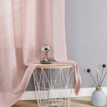 Kate Aurora 2 Pack Lux Thread Premium Woven Grommet Top Sheer Curtain Panels - Rose