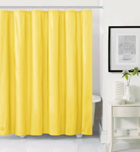 Kate Aurora 3 Pack Non-Toxic Chlorine Free PEVA Lightweight Vinyl Shower Curtain Liner - Standard Size - Yellow