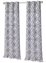 Kate Aurora Living 2 Pack Reversible Geometric Room Darkening Grommet Curtains - 38 in. W x 84 in. L, Lavender/Purple