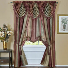 GoodGram Royal Ombre Crushed Semi Sheer 84 in. Long Curtain Panel Pair - 50 in. W x 84 in. L, Burgundy