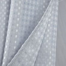 Kate Aurora Giselle Square Textured Spa Retreat Fabric Shower Curtain - Standard Size - Silver