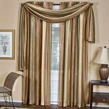 GoodGram Ombre Crushed Satin Sheer Single Window Curtains & Valances - 50 in. W x 144 in. L Single Scarf, Earth