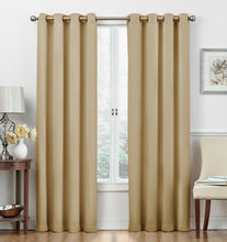 GoodGram 2 Pack: Hotel Thermal Grommet 100% Blackout Curtains - 52 in. W x 84 in. L, Cambridge Taupe