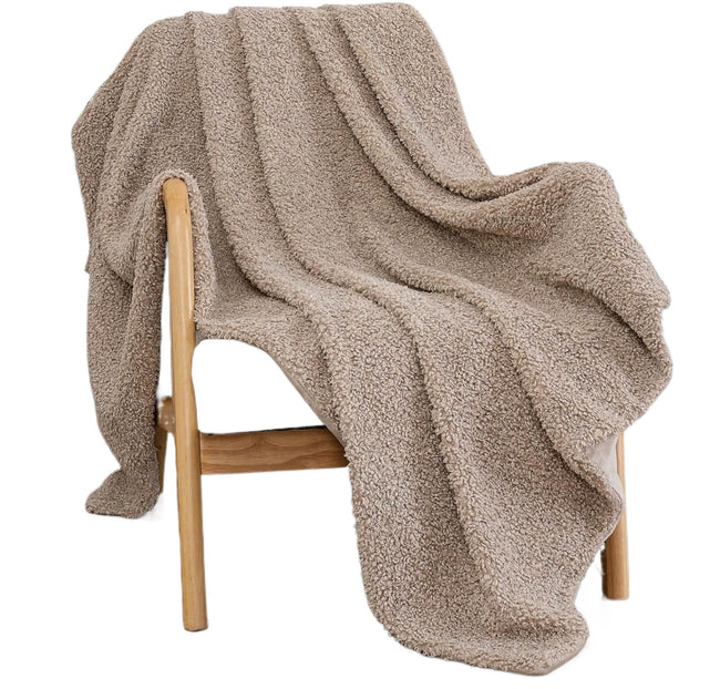 Kate Aurora Ultra Lux Oversized & Heavyweight Regency Accent Throw Blanket - 50" x 70" - Taupe