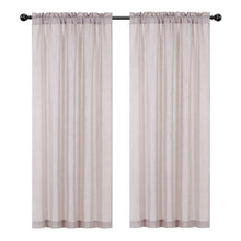 Kate Aurora 1 Piece Moroccan Sparkle Rod Pocket Semi Sheer Voile  Window Curtain Panel - Rose