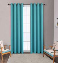 Kate Aurora 100% Hotel Blackout Thermal Insulated Grommet Curtains - 50 in. W x 63 in. L, Teal