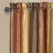 GoodGram Ombre Crushed Satin Sheer Single Window Curtains & Valances - 50 in. W x 63 in. L, Autumn
