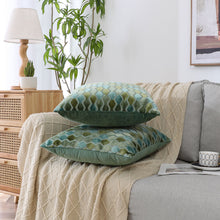 Kate Aurora 1 Piece Nolita Argyle Raised Chenille Ultra Plush & Fluffy 18"x 18" Filled Accent Throw Pillow With Removable Zip