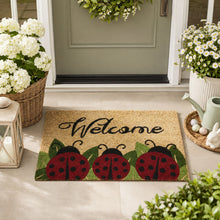 Kate Aurora Lady Bug Garden Design Coir Bristled Outdoor All Season Welcome Mat - 18"x30"