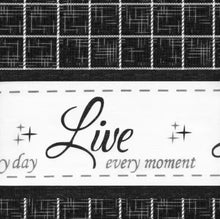 Kate Aurora Country Farmhouse Gingham Plaid Check Live~Laugh~Love 3 Pc Kitchen Curtain Set - 56 in. W x 24 in. L, Charcoal