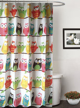 Kate Aurora Juvi Owls Novelty Fabric Shower Curtain - 70 in. W x 72 in. L