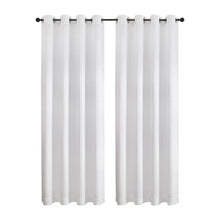Kate Aurora 1 Piece Riyadh Light Filtering Grommet Top Embossed Diamond Jacquard Window Curtain Panel - White