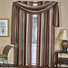 Kate Aurora Royal Ombre Crushed Semi Sheer Single Window Scarf Treatment - 50 in. W x 144 in. L, Burgundy
