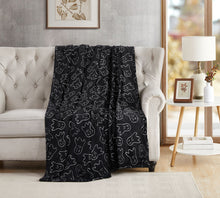 Kate Aurora Scary Halloween Ghosts Black & White Oversized Accent Throw Blanket - 50 in. x 70 in.