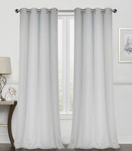 Kate Aurora 100% Thermal Blackout Bath & Kitchen Window Curtains - 50 in. W x 63 in. L, Silver