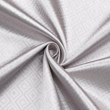 Kate Aurora 1 Piece Riyadh Light Filtering Grommet Top Embossed Diamond Jacquard Window Curtain Panel - Silver