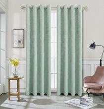 Kate Aurora Hotel Chic 2 Pack Light Filtering Grommet Top Window Curtains - 52 in. W x 84 in. L, Aqua